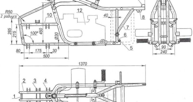Как сделать квадроцикл своими руками в домашних условиях чертежи