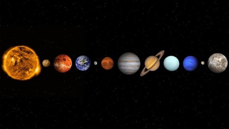 Диаметр планет Солнечной системы в сравнении